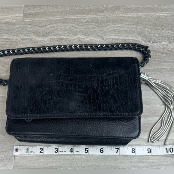 Aimee Kestenberg Foldover Leather Wrapped Chain Cross Body Leather Bag - Picture 8 of 13